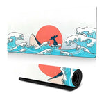 大浪遊戲滑鼠墊防滑橡膠桌墊，300x600x2mm，300x700x3mm，300x800x2mm，300x800x3mm，400x900x2mm，400x900x3mm