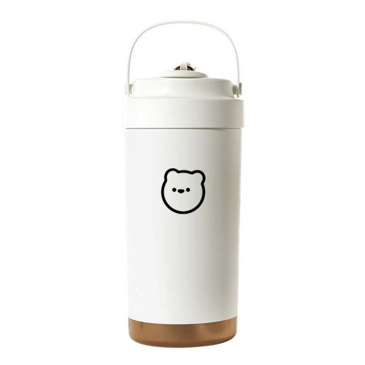 316不鏽鋼保溫杯 便攜隨行雙飲咖啡杯帶吸管，500ml