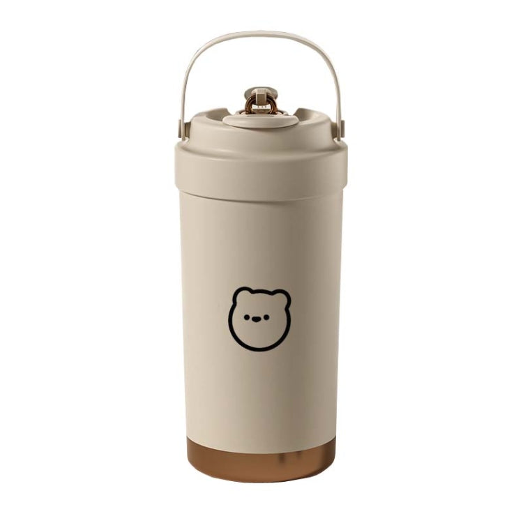 316不鏽鋼保溫杯 便攜隨行雙飲咖啡杯帶吸管，500ml