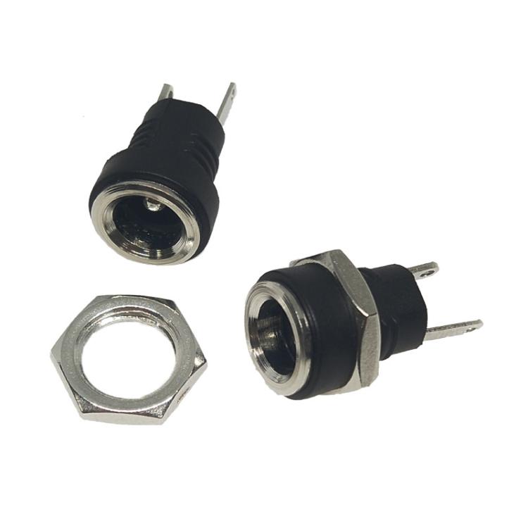 30個電子設備直流母電源插座帶螺母，DC5.5x2.1MM，全銅DC5.5x2.1MM，DC5.5x2.5MM，DC3.5x1.3MM