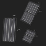 5片裝透明隱形防撞條 自粘墊 用於櫥櫃桌角，35 x 10毫米，63 x 10毫米，150 x 15毫米