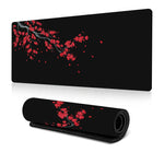 水墨櫻花橡膠防滑滑鼠墊桌墊，300x600x2mm，300x700x2mm，300x800x2mm，400x900x2mm