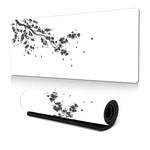 水墨櫻花橡膠防滑滑鼠墊桌墊，300x600x2mm，300x700x2mm，300x800x2mm，400x900x2mm