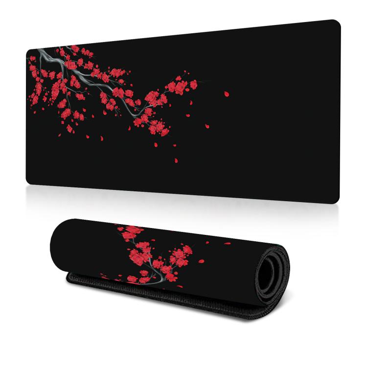 水墨櫻花橡膠防滑滑鼠墊桌墊，300x600x2mm，300x700x2mm，300x800x2mm，400x900x2mm