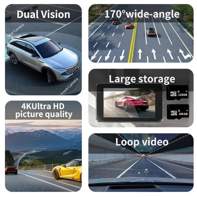 4K+1080P 行車記錄器 雙前後錄影 WIFI 倒車影像