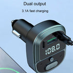 Car Voltage Digital Display Fast Charger Vehicle MP3 Bluetooth Player, GZ07