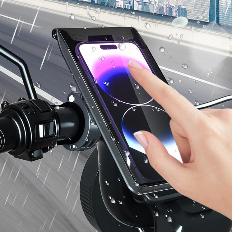 自行車支架防水袋 自行車摩托車車把鏡子手機支架，L，XL