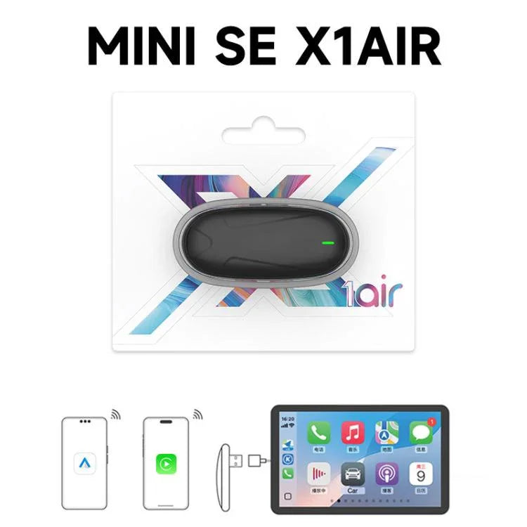 原廠 Carplay 有線轉無線盒轉接器 車用連接安卓盒，MINI SE X1AIR 黑色，MINI SE X2AIR 黑色