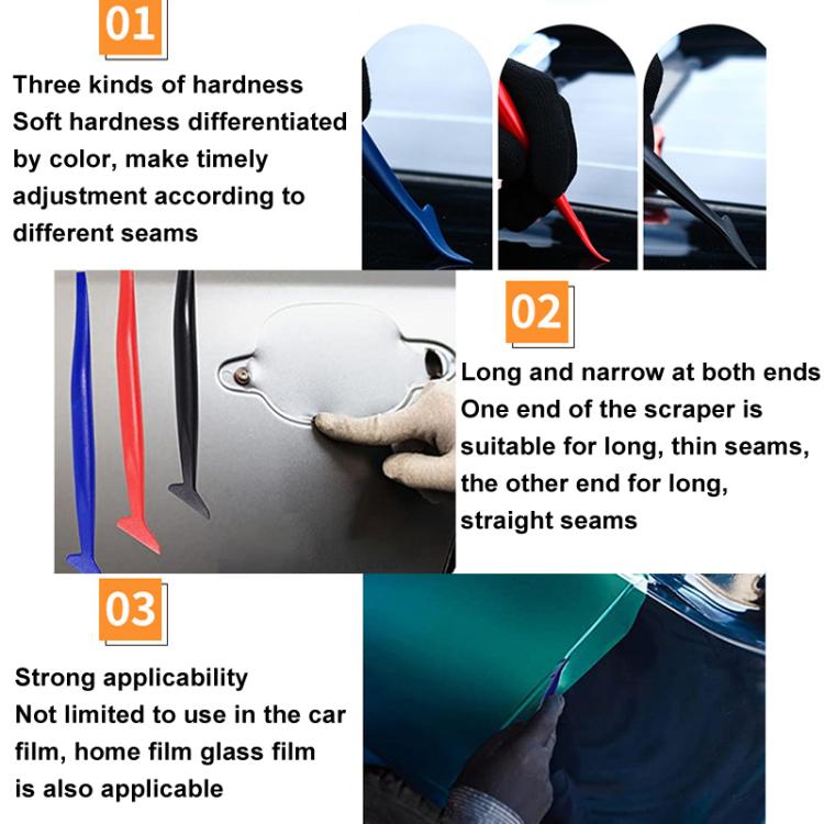 Car Film Edge Trimmer Car Film Tool Seam Tucking Scraper, 4pcs /Set, 5pcs /Set