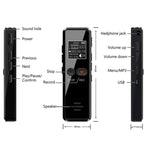 0.9 吋 LCD 螢幕訪談迷你高清錄音筆 USB 充電 MP3 播放器，8GB，16GB，32GB，64GB