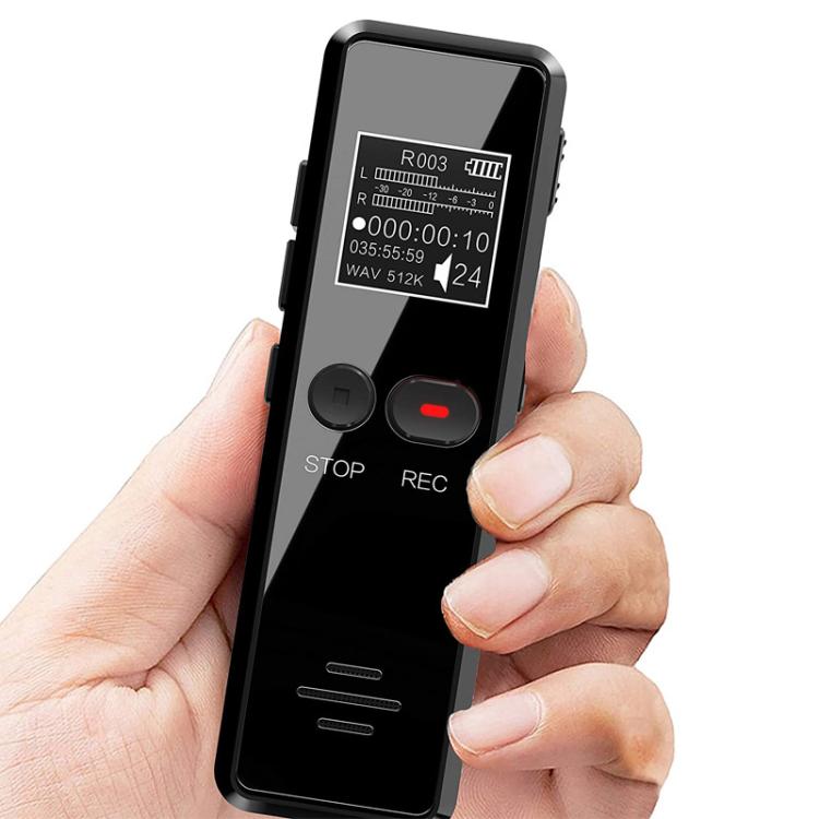 0.9 吋 LCD 螢幕訪談迷你高清錄音筆 USB 充電 MP3 播放器，8GB，16GB，32GB，64GB