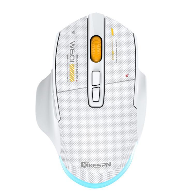 MKESPN W601 靜音無線三模巨集遊戲滑鼠碳纖維12800DPI藍牙滑鼠