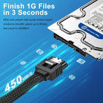 SATA3.0 鋁箔屏蔽編織線身 電腦硬碟電源線, 0.5m