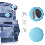 適用於 AirTag 第二代 / AirTag 第一代 追蹤器圓形矽膠殼，內藏安全別針，隱藏於衣物鞋子內