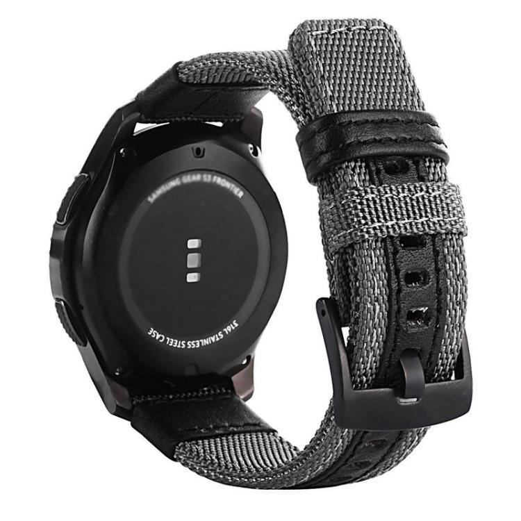 適用於 Samsung Gear S3 Frontier / Classic 智能快速釋放可調節尼龍錶帶，20mm，22mm
