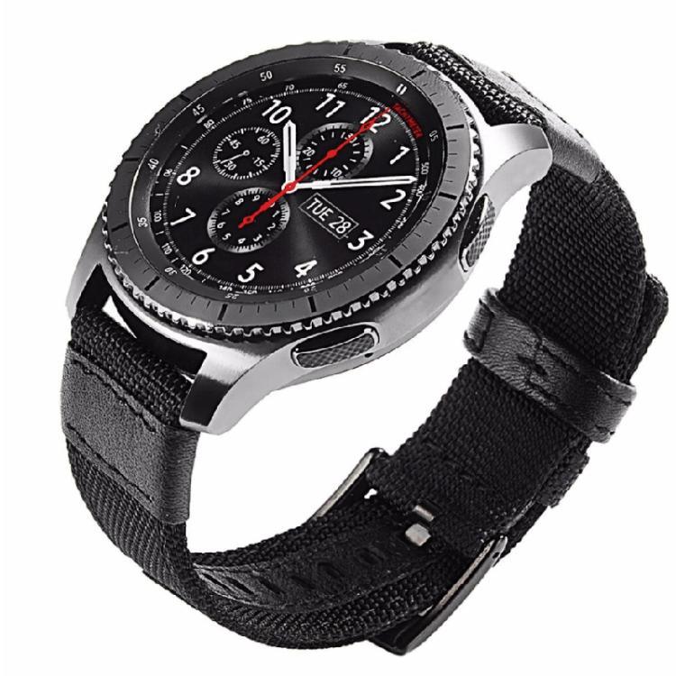 適用於 Samsung Gear S3 Frontier / Classic 智能快速釋放可調節尼龍錶帶，20mm，22mm