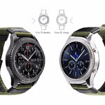 適用於 Samsung Gear S3 Frontier / Classic 智能快速釋放可調節尼龍錶帶，20mm，22mm