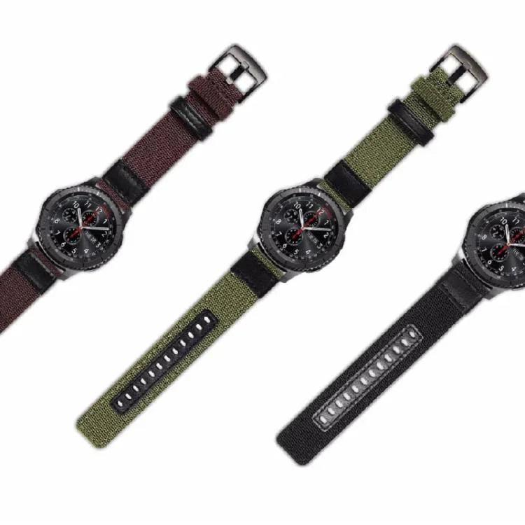 適用於 Samsung Gear S3 Frontier / Classic 智能快速釋放可調節尼龍錶帶，20mm，22mm