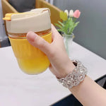 花瓣金屬鑽石手環錶帶，適用於 Apple Watch Series 9 / 8 / 7 / 6 / SE / 5 / 4 / 3，1215 銀色，1202 銀色，1215 黑色，1202 黑色，1215 玫瑰金，1202 玫瑰金，1202 玫瑰金紅色，1215 金色