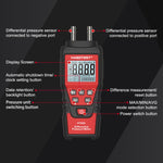 HABOTEST HT636 高精度差壓計數位微壓力測試器，HT636