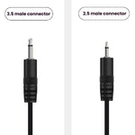 單聲道 2針 AUX 單頭線 喇叭音頻電源線 音頻線, 長度: 25cm, 2.5mm 公頭, 2.5mm 母頭, 3.5mm 公頭, 3.5mm 母頭
