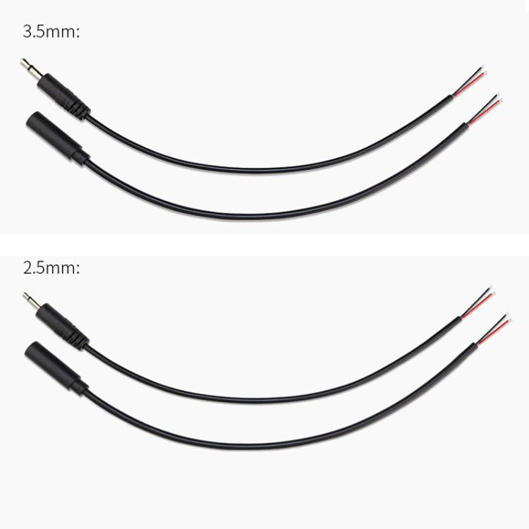 單聲道 2針 AUX 單頭線 喇叭音頻電源線 音頻線, 長度: 25cm, 2.5mm 公頭, 2.5mm 母頭, 3.5mm 公頭, 3.5mm 母頭