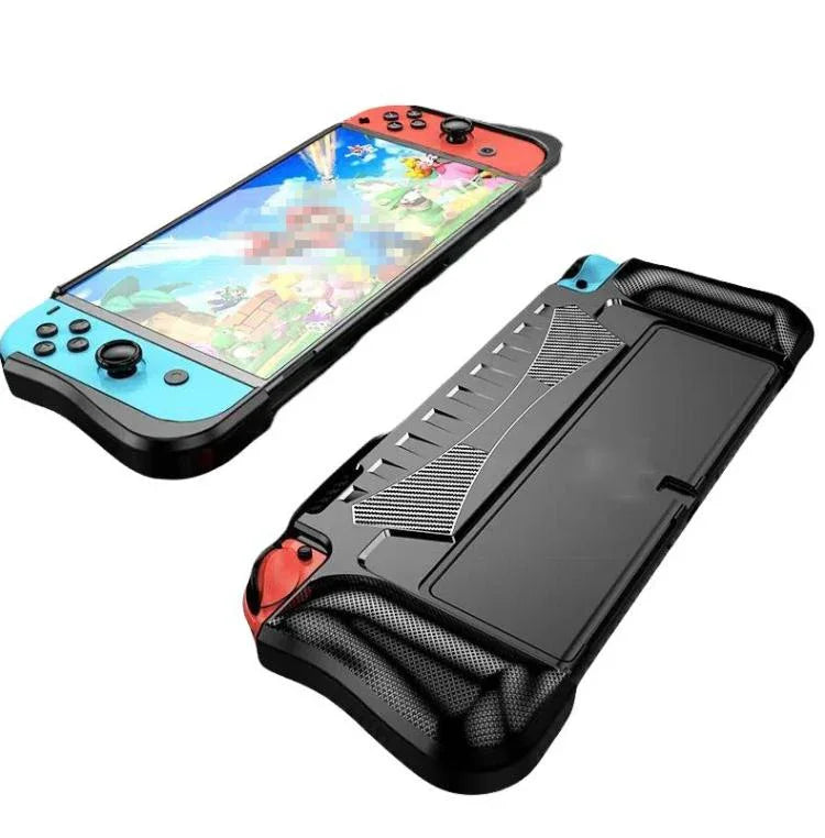 適用於 Switch OLED 主機 TPU 保護套 一體成型殼，含 2 個遊戲卡槽