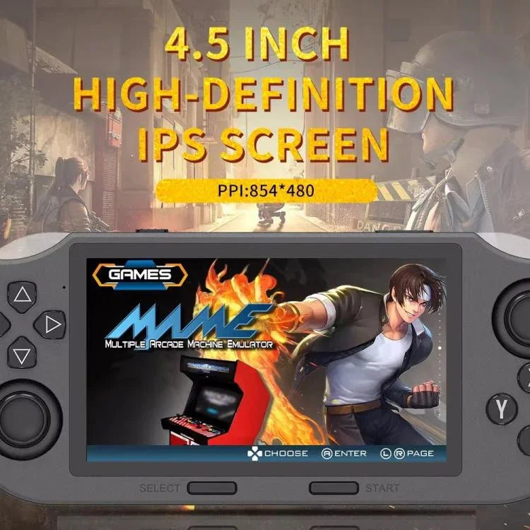 4.5 吋 IPS 螢幕 64G 掌上遊戲機 內建 20000 款遊戲，SF3000，SF3000 含 2 支手把