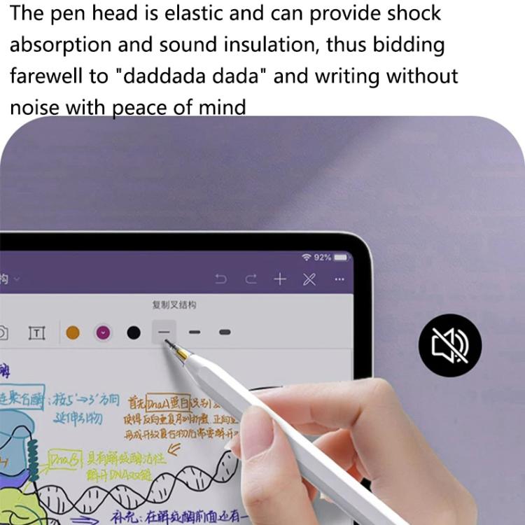 適用於 Apple Pencil 2 / 1 彈性筆尖軟探頭靜音替換筆尖，4B 白色、4B 透明、2B 白色、2B 透明、HB 白色、HB 透明