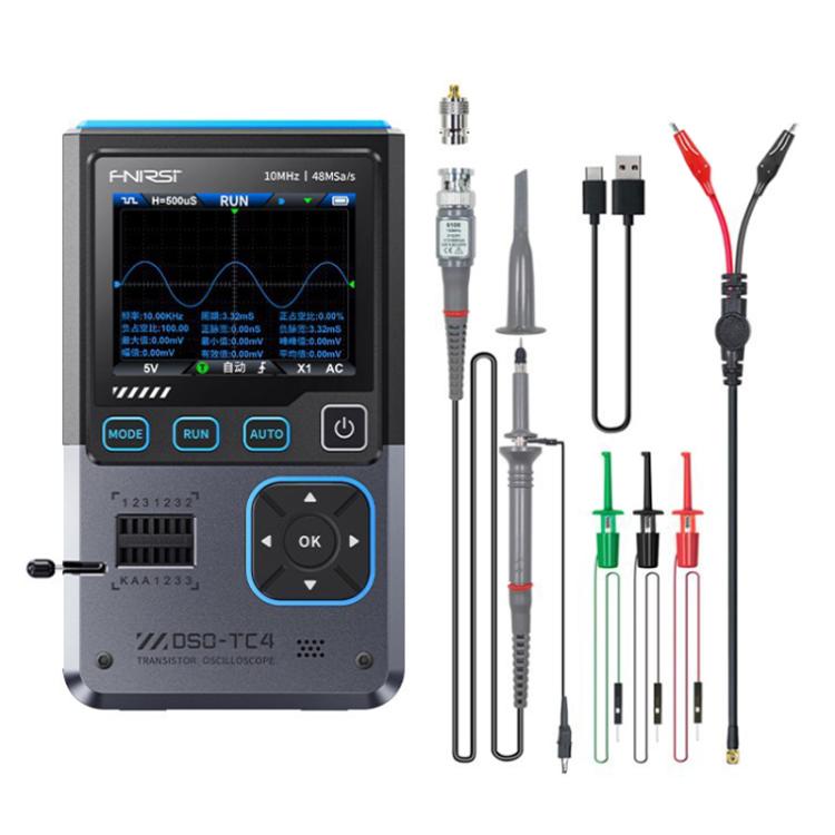 3合1 示波器 晶體管測試器 信號產生器 10M頻寬 燒錄測試，FNIRSI DSO-TC4