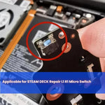 適用於 Steam Deck 10 個肩鍵 L1 R1 微動開關，L1 R1 微動開關