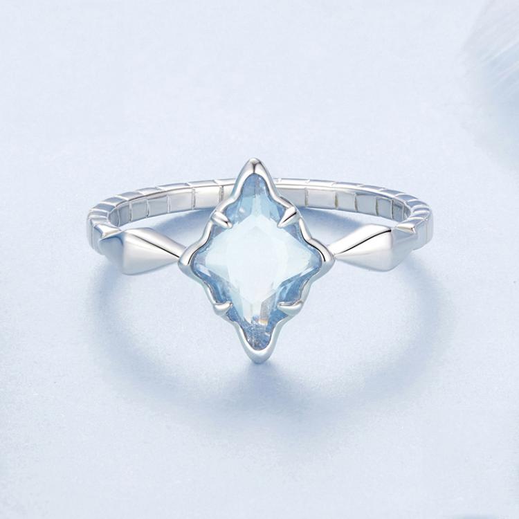 S925純銀鉑金星爆鑽戒指，6號，7號，8號