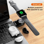 適用於 Apple Watch 1/2/3/4/5/6/7/8/9/10/SE 便攜式磁吸無線充電器 Type-C 智能無線充電器