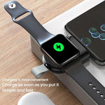 適用於 Apple Watch 1/2/3/4/5/6/7/8/9/10/SE 便攜式磁吸無線充電器 Type-C 智能無線充電器