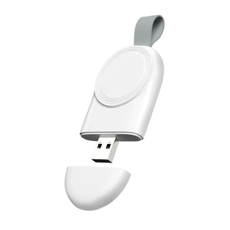 適用於 Apple Watch 1/2/3/4/5/6/7/8/9/10/SE 便攜式 USB 磁吸無線充電器