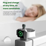 適用於 Apple Watch 1/2/3/4/5/6/7/8/9/10/SE 便攜式 USB 磁吸無線充電器