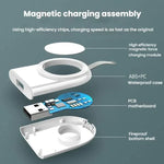 適用於 Apple Watch 1/2/3/4/5/6/7/8/9/10/SE 便攜式 USB 磁吸無線充電器