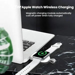 適用於 Apple Watch 1/2/3/4/5/6/7/8/9/10/SE 便攜式 USB 磁吸無線充電器
