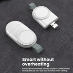 適用於 Apple Watch 1/2/3/4/5/6/7/8/9/10/SE 便攜式 USB 磁吸無線充電器