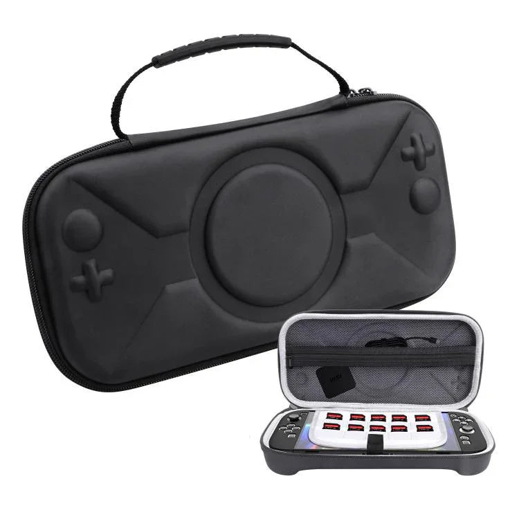 適用於 Nintendo Switch 2 收納包便攜 O 型圖案手提包，O 型圖案 PU 黑色、O 型圖案布料灰色