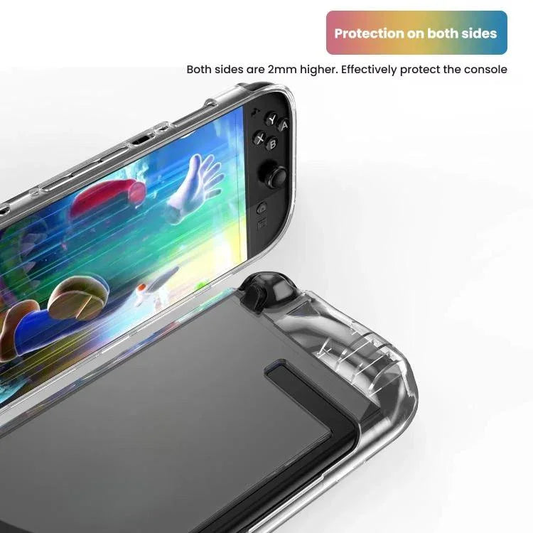 適用於 Nintendo Switch 2 TPU 透明一體成型防滑全身保護套，TPU 一體成型保護套