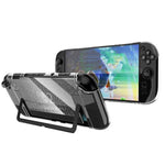 適用於 Nintendo Switch 2 的 TPU+PC 分離透明保護殼 防震外殼，TPU+PC 鑽石分離保護殼