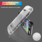 適用於 Nintendo Switch 2 的 TPU+PC 分離透明保護殼 防震外殼，TPU+PC 鑽石分離保護殼