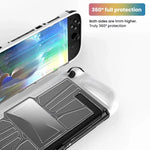 適用於 Nintendo Switch 2 遊戲主機 TPU + PC 一體成型保護殼 防震外殼，TPU + PC 一體成型黑色保護殼，TPU + PC 一體成型白色保護殼