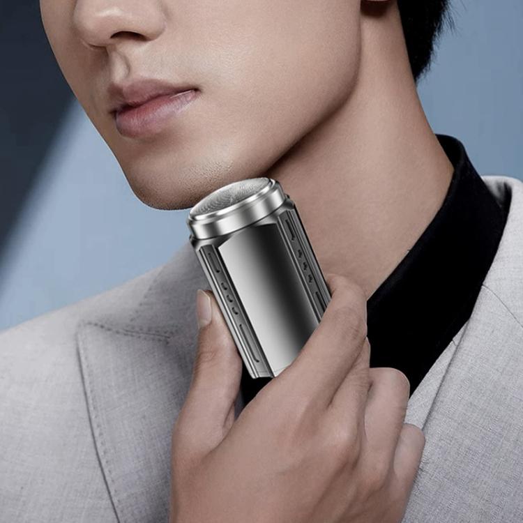 男士便攜式電動剃鬚刀 帶 LCD 顯示屏 – 旅行友好迷你剃鬚刀，USB Type-C 快充，防水可洗設計，6 刀頭深金屬灰，浮動刀片深金屬灰，6 刀頭黑色，浮動刀片黑色