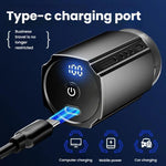 男士便攜式電動剃鬚刀 帶 LCD 顯示屏 – 旅行友好迷你剃鬚刀，USB Type-C 快充，防水可洗設計，6 刀頭深金屬灰，浮動刀片深金屬灰，6 刀頭黑色，浮動刀片黑色