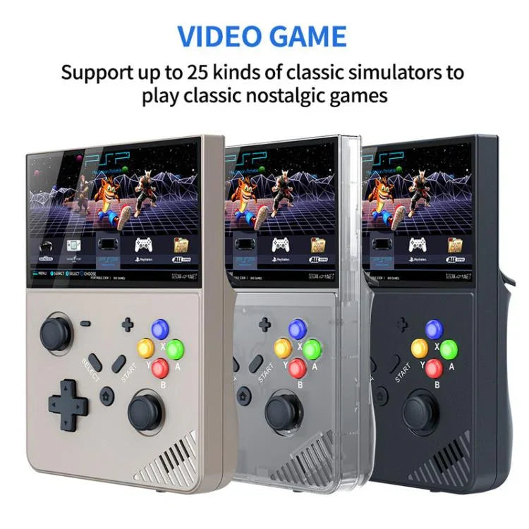 R43 Pro 手持遊戲主機 4K 高清 4.3 吋螢幕 家用便攜式電玩，半透明黑 64G，灰色 64G，半透明黑 128G，灰色 128G