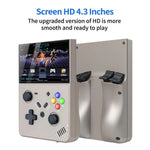 R43 Pro 手持遊戲主機 4K 高清 4.3 吋螢幕 家用便攜式電玩，半透明黑 64G，灰色 64G，半透明黑 128G，灰色 128G