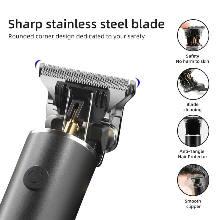 可充電理髮套裝 男士理髮器 - 零刀片修剪器 適用復古油頭及禿頭造型