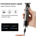 可充電理髮套裝 男士理髮器 - 零刀片修剪器 適用復古油頭及禿頭造型